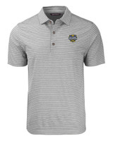 Michigan Wolverines 2023 College Football National Champions Cutter & Buck Forge Eco Heather Stripe Stretch Recycled Mens Big & Tall Polo EGH_MANN_HG 1