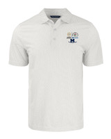2024 Rose Bowl Champions Cutter & Buck Pike Eco Symmetry Print Stretch Recycled Mens Polo WHPOL_MANN_HG 1