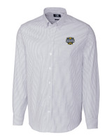 Michigan Wolverines 2023 College Football National Champions Cutter & Buck Stretch Oxford Stripe Mens Big and Tall Long Sleeve Dress Shirt LTB_MANN_HG 1