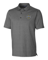 Michigan Wolverines 2023 College Football National Champions Cutter & Buck Forge Heathered Stretch Mens Polo CCH_MANN_HG 1