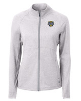 Michigan Wolverines 2023 College Football National Champions Cutter & Buck Adapt Eco Knit Heather Recycled Womens Full Zip POH_MANN_HG 1