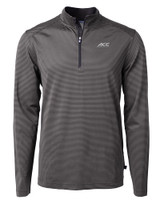 ACC Conference Cutter & Buck Virtue Eco Pique Micro Stripe Recycled Mens Quarter Zip BLEG_MANN_HG 