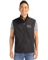The Ivy League Cutter & Buck Charter Eco Full-Zip Mens Big & Tall Vest Black Front