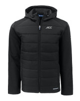 ACC Conference Cutter & Buck Evoke Hybrid Eco Softshell Recycled Full Zip Mens Big & Tall Hooded Jacket BL_MANN_HG 