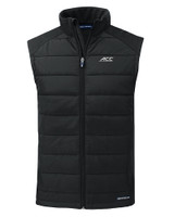 ACC Conference Cutter & Buck Evoke Hybrid Softshell Recycled Mens Full Zip Vest BL_MANN_HG 
