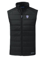 PAC-12 Conference Cutter & Buck Evoke Hybrid Softshell Recycled Mens Full Zip Vest BL_MANN_HG 