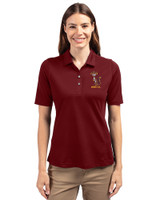 Minnesota Golden Gophers College Vault Cutter & Buck Virtue Eco Pique Recycled Womens Polo Bordeaux Front