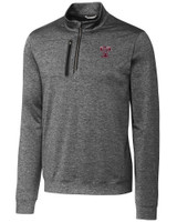 Texas A and M Aggies College Vault Cutter & Buck Stealth Heathered Mens Big and Tall  Quarter Zip Pullover EG_MANN_HG 1
