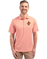 Syracuse Orange College Vault Cutter & Buck Virtue Eco Pique Stripe Recycled Mens Big and Tall Polo College Orange Front