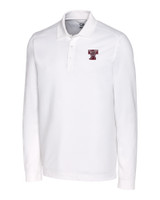 Texas A and M Aggies College Vault Cutter & Buck Advantage Tri-Blend Pique Mens Big and Tall Long Sleeve Polo WH_MANN_HG 1