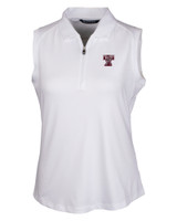 Texas A and M Aggies College Vault Cutter & Buck Forge Stretch Womens Sleeveless Polo WH_MANN_HG 1