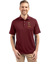Minnesota Golden Gophers College Vault Cutter & Buck Virtue Eco Pique Recycled Mens Polo Bordeaux Front