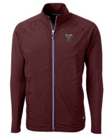 Texas A and M Aggies College Vault Cutter & Buck Adapt Eco Knit Hybrid Recycled Mens Full Zip Jacket BRD_MANN_HG 1