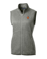 Syracuse Orange College Vault Cutter & Buck Mainsail Sweater Knit Womens Full Zip Vest POH_MANN_HG 1