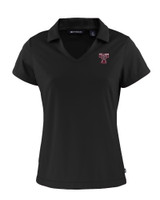 Texas A and M Aggies College Vault Cutter & Buck Daybreak Eco Recycled Womens V-neck Polo BL_MANN_HG 1