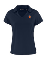 Syracuse Orange College Vault Cutter & Buck Daybreak Eco Recycled Womens V-neck Polo NVBU_MANN_HG 1