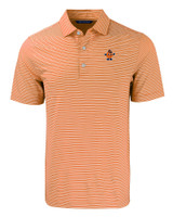 Syracuse Orange College Vault Cutter & Buck Forge Eco Double Stripe Stretch Recycled Mens Polo CLWH_MANN_HG 1