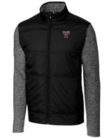 Texas A and M Aggies College Vault Cutter & Buck Stealth Hybrid Quilted Mens Big and Tall Full Zip Windbreaker Jacket BL_MANN_HG 1