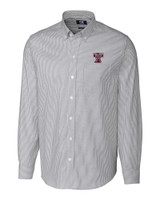 Texas A and M Aggies College Vault Cutter & Buck Stretch Oxford Stripe Mens Long Sleeve Dress Shirt CC_MANN_HG 1