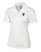 Texas A and M Aggies College Vault Cutter & Buck CB Drytec Genre Textured Solid Womens Polo WH_MANN_HG 1
