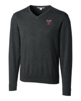 Texas A and M Aggies College Vault Cutter & Buck Lakemont Tri-Blend Mens V-Neck Pullover Sweater CCH_MANN_HG 1