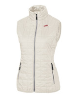 SMU Mustangs College Vault Cutter & Buck Rainier PrimaLoft® Womens Eco Insulated Full Zip Puffer Vest CCO_MANN_HG 1