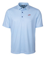 SMU Mustangs College Vault Cutter & Buck Pike Double Dot Print Stretch Mens Polo TBL_MANN_HG 1