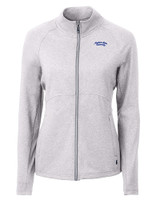Montana State Bobcats College Vault Cutter & Buck Adapt Eco Knit Heather Recycled Womens Full Zip POH_MANN_HG 