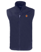 Syracuse Orange College Vault Cutter & Buck Charter Eco Full-Zip Mens Big & Tall Vest NVBU_MANN_HG 1