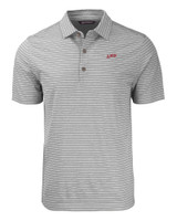 SMU Mustangs College Vault Cutter & Buck Forge Eco Heather Stripe Stretch Recycled Mens Polo EGH_MANN_HG 1