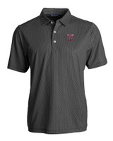 Texas A and M Aggies College Vault Cutter & Buck Pike Eco Symmetry Print Stretch Recycled Mens Big & Tall Polo BLWH_MANN_HG 1