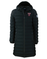 Texas A and M Aggies College Vault Cutter & Buck Mission Ridge Repreve Eco Insulated Womens Long Puffer Jacket BL_MANN_HG 1