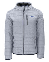 Montana State Bobcats College Vault Cutter & Buck Rainier Primaloft Eco Mens Full Zip Hooded Jacket POL_MANN_HG 