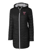 Texas A and M Aggies College Vault Cutter & Buck Rainier PrimaLoft®  Womens Eco Insulated Hooded Long Coat BL_MANN_HG 1