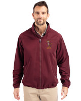 Minnesota Golden Gophers College Vault Cutter & Buck Charter Eco Recycled Mens Full-Zip Jacket Bordeaux Front