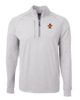 Syracuse Orange College Vault Cutter & Buck Adapt Eco Knit Heather Mens Big & Tall Quarter Zip Pullover POH_MANN_HG 1