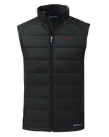 SMU Mustangs College Vault Cutter & Buck Evoke Hybrid Eco Softshell Recycled Mens Full Zip Vest BL_MANN_HG 1