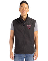 Texas A and M Aggies College Vault Cutter & Buck Charter Eco Recycled Mens Full-Zip Vest Black Front