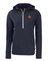 Syracuse Orange College Vault Cutter & Buck Daybreak Eco Recycled Womens Half Zip Hoodie NVBU_MANN_HG 1