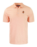 Syracuse Orange College Vault Cutter & Buck Pike Eco Symmetry Print Stretch Recycled Mens Polo WHCO_MANN_HG 1