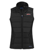 Delaware State Hornets Cutter & Buck Evoke Hybrid Softshell Recycled Womens Full Zip Vest BL_MANN_HG 