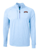 Delaware State Hornets Cutter & Buck Adapt Eco Knit Heather Mens Quarter Zip Pullover ALH_MANN_HG 