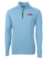 Delaware State Hornets Cutter & Buck Adapt Eco Knit Stretch Recycled Mens Quarter Zip Pullover ALS_MANN_HG 