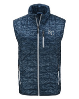 Kansas City Royals Cutter & Buck Rainier PrimaLoft® Mens Eco Insulated Full Zip Printed Puffer Vest DN_MANN_HG 1