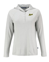 George Mason Patriots College Vault Cutter & Buck Coastline Epic Comfort Eco Recycled Womens Hooded Shirt CNC_MANN_HG 1