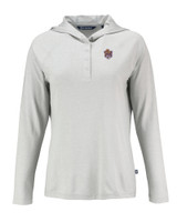 LSU Tigers College Vault Cutter & Buck Coastline Epic Comfort Eco Recycled Womens Hooded Shirt CNC_MANN_HG 1