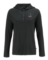 Delaware Fightin' Blue Hens College Vault Cutter & Buck Coastline Epic Comfort Recycled Womens Hooded Shirt BL_MANN_HG 