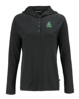 Marshall Thundering Herd College Vault Cutter & Buck Coastline Epic Comfort Eco Recycled Womens Hooded Shirt BL_MANN_HG 1