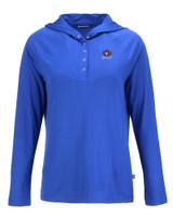 Toronto Blue Jays Cooperstown Cutter & Buck Coastline Epic Comfort Eco Recycled Womens Hooded Shirt TBL_MANN_HG 1