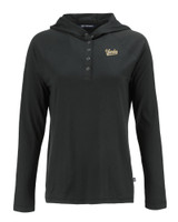 Vanderbilt Commodores College Vault Cutter & Buck Coastline Epic Comfort Eco Recycled Womens Hooded Shirt BL_MANN_HG 1